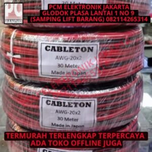cable awg20x2 awg 20x2 merah hitam 1roll 1 roll 30m 30meter 30 meter