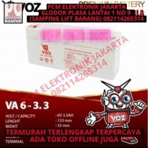 aki accu voz battery baterai batre 6v 6volt 6 volt 3.3ah 3.3 ah agm