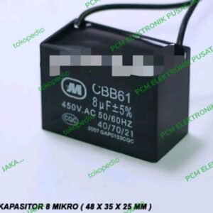 kapasitor capacitor kotak 8 uf 8uf 450v 450volt 450 volt 450vac ac vac