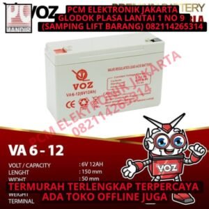 Aki Battery Baterai VOZ 6v 6volt 6 volt 12Ah Mobil Mainan Motor 12a