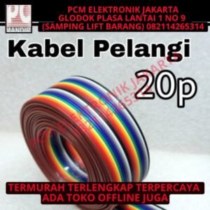 1m 1meter 1 meter kabel pelangi 20p 20jalur 20pin 20 pin jalur rainbow