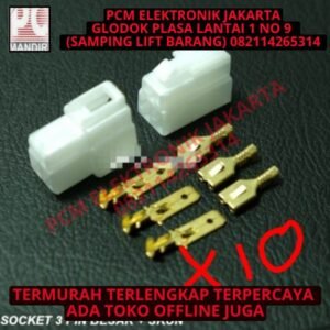 Socket 3 Pin Skun Besar Isi 10 Pasang - Connector Kabel Motor