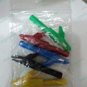 1376 jack capit buaya crocodile clip to banana 5 warna anti kesetrum