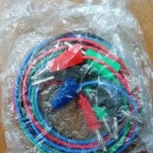 1398 cable kabel banana set 4 warna 4warna 1 meter anti kesetrum