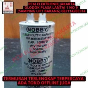 kapasitor starting 100uf 250v 250volt 250 volt 100 uf mfd 100mfd nobby