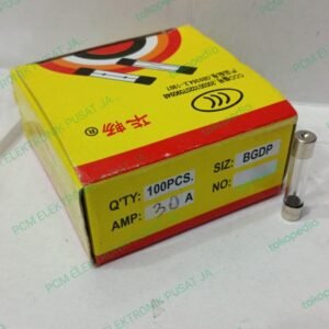 2487 fuse sekering sikring fius 6x30 besar kaca glass 30a 30ampere