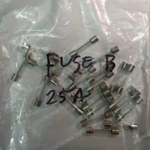 2483 fuse sekering sikring fius 6x30 besar kaca glass 25a 25ampere