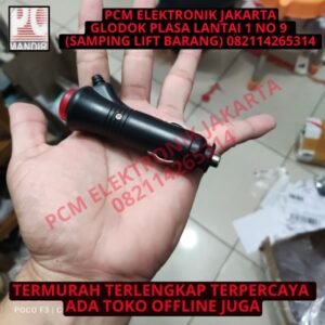 jack lighter colokan korek api mobil plus saklar push tekan merah diy