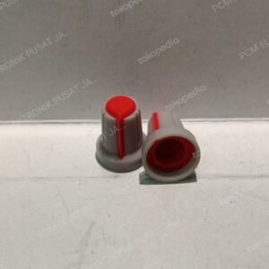2639 knop knob potensio amplifier abu abu list merah shaft 6mm