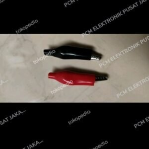 jepit capit buaya kecil aki accu colokan merah hitam set alligator