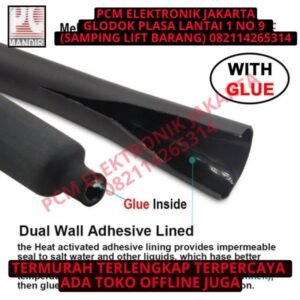 Heatshrink + Lem 90 mm - Selongsong Bakar - Panjang 1 Meter 90mm 1m