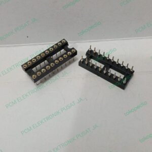 1889 soket kaki ic dip 20pin 20kaki 2x10 bulat pin atas gold