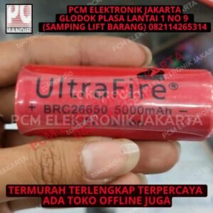 grosir battery baterai batere ultrafire brc 26650 5000 mah 45a