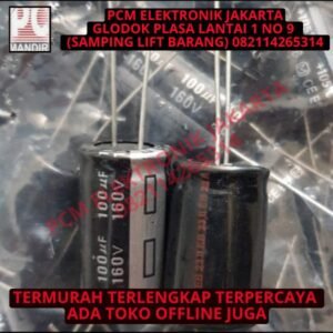 elco elko panasonic 100uf 100 uf 160volt 160 volt 160v hitam asli