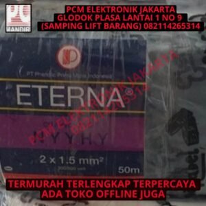 kabel eterna listrik serabut 2x1.5mm hitam