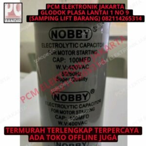 kapasitor starting 100uf 400v 400volt 400 volt 100 uf mfd 100mfd nobby
