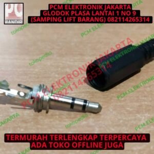 kepala jack audio mini stereo 2garis plastik 3.5mm