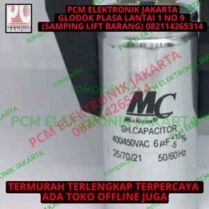 kapasitor ac mc bulat almunium 6uf 6 uf 450v 450vac 450 vac