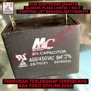 kapasitor capacitor ac kotak mc 8uf 8 uf 450v 450vac 450 vac skun