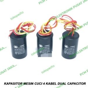 dual kapasitor mesin cuci 4+10uf 4+10 uf 450v 450volt 450 volt 450vac