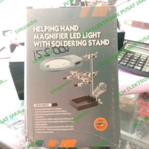 helping hand magnifier solder stand tempat solder kaca pembesar