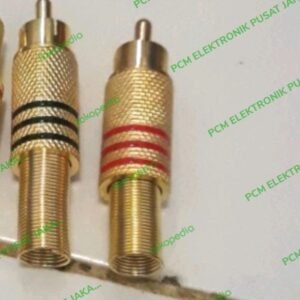 jack jek jak rca gold cowok cowo male emas sepasang merah hitam socket