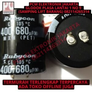 Capasitor Kapasitor Elco 680uf 400 volt 105 " rubycon ORIGINAL