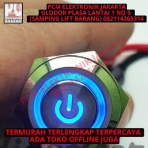 New Saklar Push On Off Metal Logo lampu modif 24v - Putih