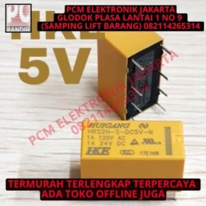 grosrir relay hke kecil kaki 5v 5volt 5 v volt hrs2h-s-dc5v-n - Hitam
