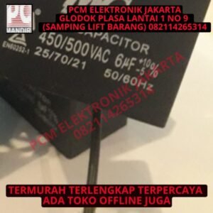 kapasitor capacitor ac kotak mc 6uf 6 uf 450v 450vac 450 vac kabel