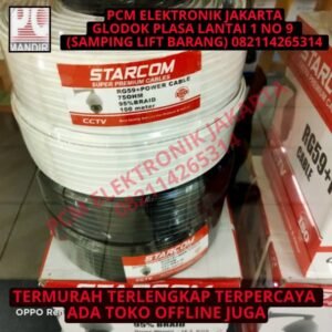 kabel rg6 rg 6 cctv plus power 100m 100meter 1roll 1 roll hitam