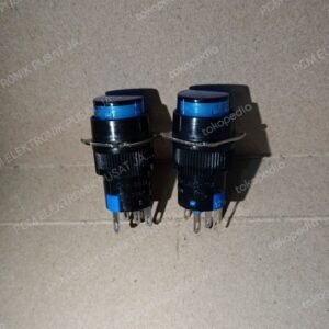 8067 saklar switch swit on off bulat NO NC COM lampu dc 12v biru