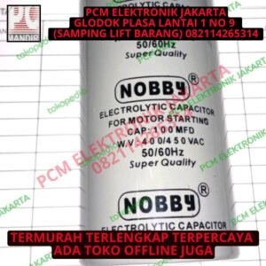 kapasitor capacitor ac starting nobby 100uf 100mfd 100 uf mfd 450vac