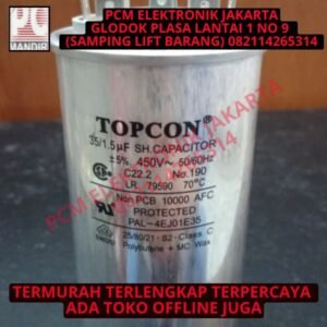 kapasitor capacitor ac 35+25 uf 450 vac topcon 35uf + 25uf 400v 450v