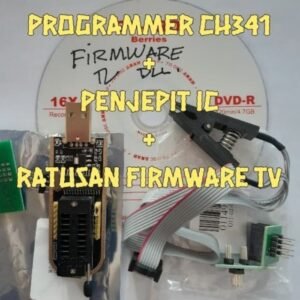 ch341a ch341 24 25 series eeprom flash bios usb programmer + penjepit