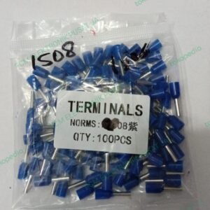 1724 skun schoon sepatu kabel ferrules bulat panjang e1508 1,5mm biru