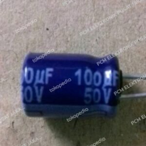 elco elko kapasitor capacitor panasonic 100 mikro uf 50v 50 volt