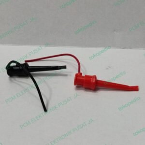 1764 alat capit ic hook clip klip smd besar plus kabel merah hitam set