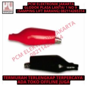 jepitan capit buaya kecil aligator alligator clip aki accu merah hitam
