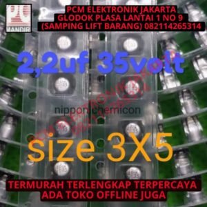 elco elko 2.2uf 2.2 uf 35v 35volt 35 v volt smd nippon chemicon 3x5