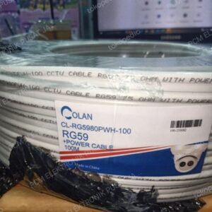 kabel rg59 rg 59 cctv plus power 100m 100meter 1roll 1 roll putih