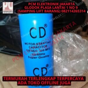 kapasitor starting 200uf 125v 125volt 125 volt 200 uf mfd 200mfd cd