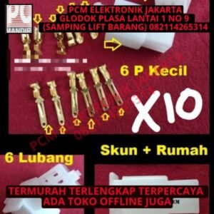 Socket 6 Pin Skun Kecil Isi 10 Pasang - Connector Kabel Motor
