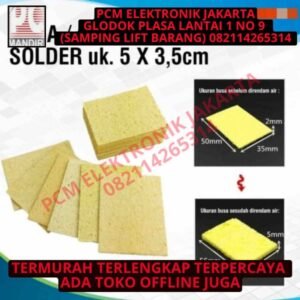 busa spon spons solder mini pembersih mata tip cleaner sponge 5x3.5cm