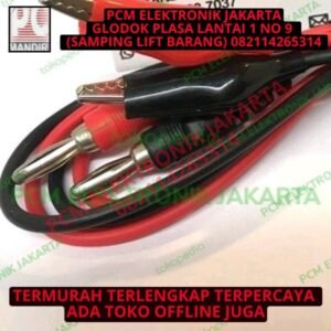 Kabel tester capit clip buaya / kabel banana ke capit buaya