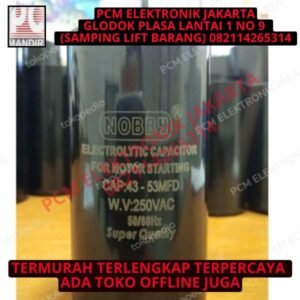 kapasitor starting 43-53uf 250v 250volt 250 volt 53 uf mfd nobby