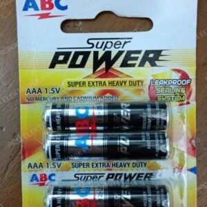 1166 baterai batre batrai battery abc AAA 1.5v isi 2 super power hitam