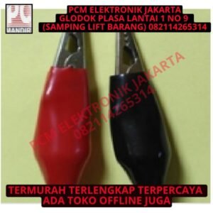 jepitan capit buaya besar aligator alligator clip aki accu merah hitam