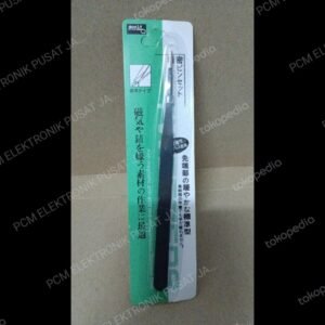 7823 pinset pingset twezer gooi anti static magnetic hitam lurus