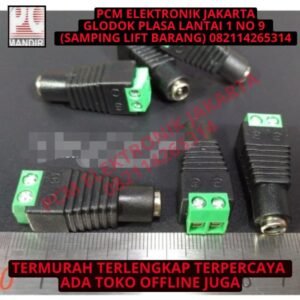 jack dc female terminal baut hijau 2.1x5.5mm female power adapter cewe